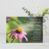 Invitation Mariage à fleurs violettes (Debout devant)