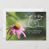 Invitation Mariage à fleurs violettes (Dos)