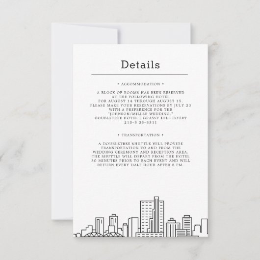 Invitation Mariage à Fort Worth, Texas | Informations sur les (Devant)