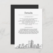Invitation Mariage à Fort Worth, Texas | Informations sur les (Devant / Derrière)