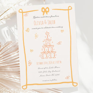 Invitation Mariage à griffes à main fantaisie