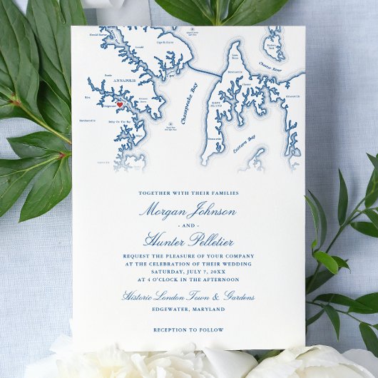 Invitation Mariage à Historic London Town Annapolis MD