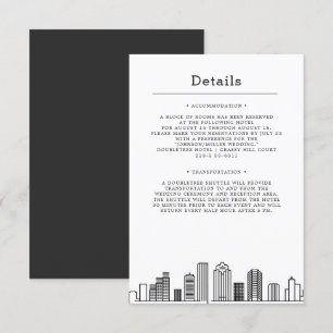 Invitation Mariage à Houston   Détails pour les invités