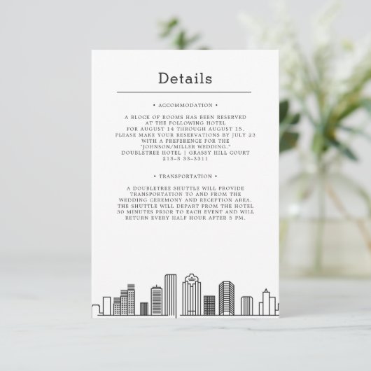 Invitation Mariage à Houston | Informations pour les invités (Debout devant)