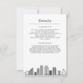 Invitation Mariage à Houston | Informations sur les invités (Devant)