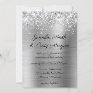 Invitation Mariage à huile d'argent