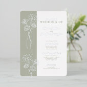 Invitation Mariage à huile de  de la plante d'arge (Debout devant)