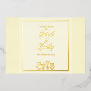 Invitation mariage à huile jaune