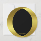 Invitation Mariage à huile or élégant moderne (Dos)