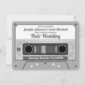 Invitation Mariage à la Bande Cassette Rétro (Devant)