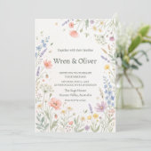 Invitation Mariage à la Branche d'Olivier Vert Sage (Debout devant)