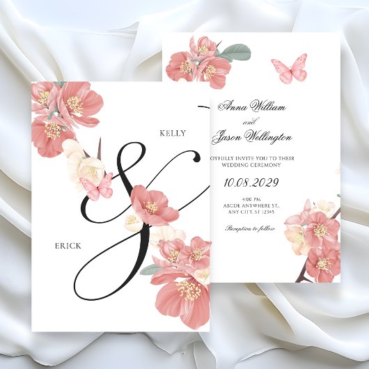 Invitation Mariage à la branche florale