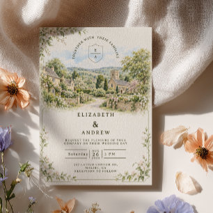 Invitation Mariage à la Campagne Anglaise