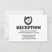 Invitation Mariage à la campagne avec cheval de réception occ (Devant)