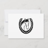 Invitation Mariage à la campagne avec cheval de réception occ (Dos)