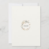 Invitation Mariage à la Campagne avec Verdure (Dos)