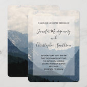 Invitation Mariage à la Campagne Photo de la Nature des Monta (Devant / Derrière)