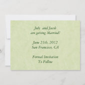 Invitation Mariage à la Cascade Enregistrer la Date (Dos)