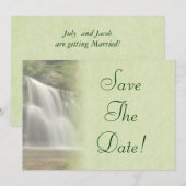 Invitation Mariage à la Cascade Enregistrer la Date (Devant / Derrière)