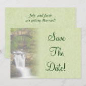 Invitation Mariage à la Cascade Enregistrer la Date (Devant / Derrière)