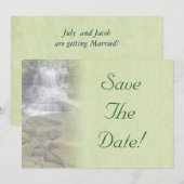 Invitation Mariage à la Cascade Enregistrer la Date (Devant / Derrière)