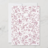 Invitation Mariage à la chinoiserie Rose Poussiéreuse (Dos)