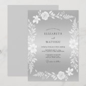 Invitation Mariage à la Couronne d'Argent (Devant / Derrière)