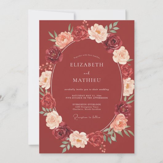 Invitation Mariage à la Couronne d'Argile (Devant)