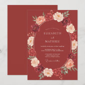 Invitation Mariage à la Couronne d'Argile (Devant / Derrière)
