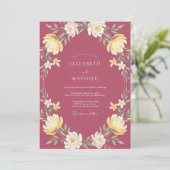 Invitation Mariage à la Couronne de Framboise (Debout devant)