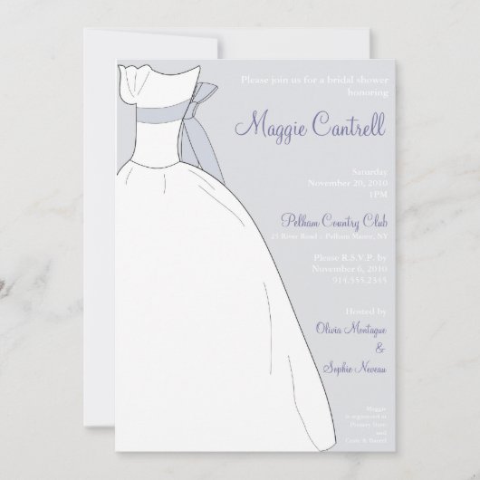 Invitation Mariage à la douche nuptiale (Devant)