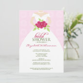 Invitation Mariage à la douche nuptiale (rose) (Debout devant)
