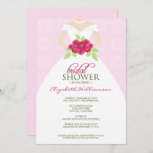 Invitation Mariage à la douche nuptiale (rose) (Devant / Derrière)