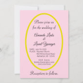 Invitation Mariage à la fenêtre rose (Devant)