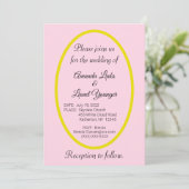 Invitation Mariage à la fenêtre rose (Debout devant)