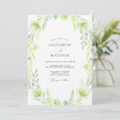 Invitation Mariage à la Feuille Chartreuse (Debout devant)