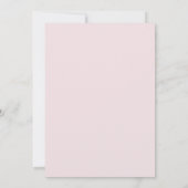 Invitation Mariage à la feuille d'argent rosée (Dos)