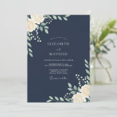 Invitation Mariage à la feuille de renoncule de minuit (Debout devant)
