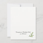 Invitation Mariage à la feuille verte simplement (Dos)