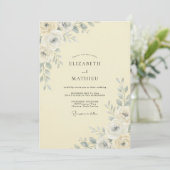 Invitation Mariage à la Fleur Botanique d'Ivoire (Debout devant)
