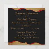 Invitation Mariage à la Fleur de Lis défilante (Dos)