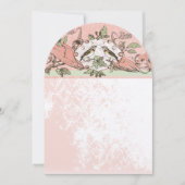 Invitation Mariage à la Fleur de Pêcher d'Oak Tree Scroll Vin (Devant)