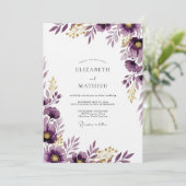 Invitation Mariage à la Fleur de Prunier Éclatante (Debout devant)