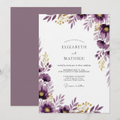 Invitation Mariage à la Fleur de Prunier Éclatante (Devant / Derrière)