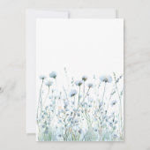 Invitation Mariage à la Fleur Sauvage Bleue (Dos)