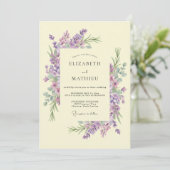 Invitation Mariage à la Floraison Pourpre (Debout devant)