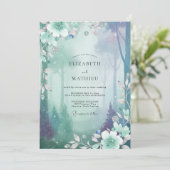 Invitation Mariage à la forêt brumeuse Eucalyptus Mousse de m (Debout devant)