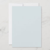 Invitation Mariage à la frontière de la rose éthérée bleu mis (Dos)