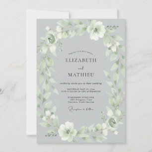 Invitation Mariage à la Guirlande Ethérée de Sauge