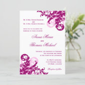 Invitation Mariage à la magenta (Debout devant)